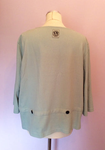 The Earth Collection Duck Egg Summer Cotton Jacket Size L - Whispers Dress Agency - Womens Coats & Jackets - 2
