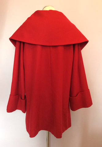 Per Una Red Wide Collar Coat Size 18 - Whispers Dress Agency - Sold - 3