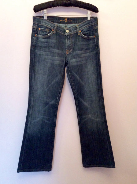 7 For All Mankind Blue Bootcut Jeans Size 29W, 31L - Whispers Dress Agency - Sold - 1