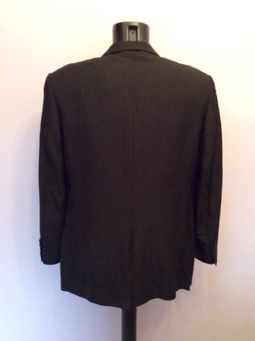 Jaeger Black Wool & Linen Blend Suit Jacket Size 40S - Whispers Dress Agency - Womens Suits & Tailoring - 3