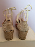 Kurt Geiger Red & White Strawberry Print Wedge Sandals Size 7.5/41 - Whispers Dress Agency - Womens Wedges - 2