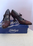 Shellys Dark Brown Antik Leather Dolly Shoes Size 7/41 - Whispers Dress Agency - Sold - 1