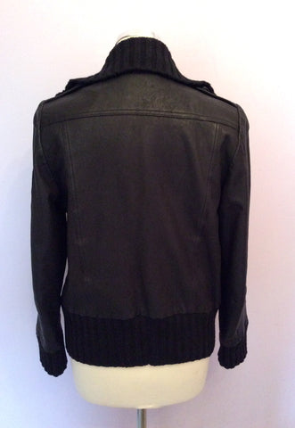 Whistles Black Leather Jacket Size 10 - Whispers Dress Agency - Sold - 3