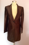 WHISTLES BROWN LONG JACKET & TROUSERS SUIT SIZE 8 - Whispers Dress Agency - Womens Suits & Tailoring - 2