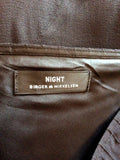 Night By Birger Et Mikkelsen Black Sequin Trim Silk Skirt Size 10 - Whispers Dress Agency - Womens Skirts - 4