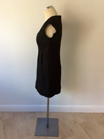 FRENCH CONNECTION BLACK CAP SLEEVE DRESS SIZE 12