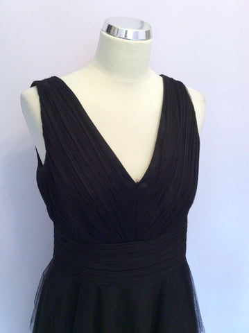 Monsoon Black Net Overlay Occasion Dress Size 10 - Whispers Dress Agency - Womens Dresses - 2