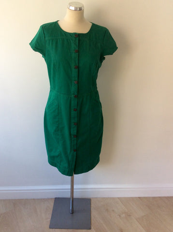 BRAND NEW HOBBS NW3 APPLE GREEN BUTTON THROUGH DRESS SIZE 12 - Whispers Dress Agency - Womens Dresses - 1