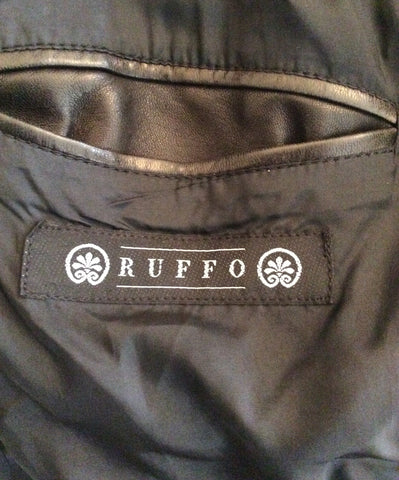 Italian Ruffo Black Supersoft Long Leather Jacket Size 52 UK 42 - Whispers Dress Agency - Sold - 4