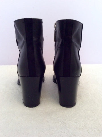 Whistles Black Leather Ankle Boots Size 5/38 - Whispers Dress Agency - Sold - 4