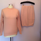 Vintage United Colours Of Benetton Pale Pink Jumper & Skirt Suit Size M - Whispers Dress Agency - Sold - 1