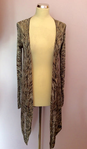 Coast Black & Brown Print Long Cardigan Size S - Whispers Dress Agency - Sold - 1