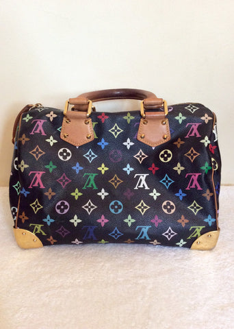 Louis Vuitton Black Multi Colour Speedy 30 Bag - Whispers Dress Agency - Sold - 5