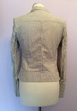 All Saints Blue & Ivory Pinstripe Cotton Jacket Size 10 - Whispers Dress Agency - Womens Coats & Jackets - 4