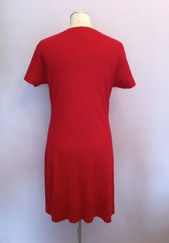 Tommy Hilfiger Red Cotton Stretch Dress Size M - Whispers Dress Agency - Sold - 2