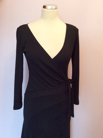 Moschino Cheap And Chic Black Wrap Style Dress Size 12 - Whispers Dress Agency - Sold - 2