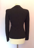 Escada Black Pinstripe Wool Trouser Suit Size 34 UK 6 - Whispers Dress Agency - Sold - 5