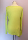 Sandwich Bright Lime Fine Knit Top & Cardigan Size L - Whispers Dress Agency - Sold - 4