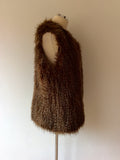 MONSOON FAUX FUR GILET SIZE L - Whispers Dress Agency - Womens Gilets & Body Warmers - 2