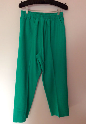 Brand New Patricia Dawson Of Harrogate Green Cotton & Linen Trouser Suit Size L - Whispers Dress Agency - Womens Suits & Tailoring - 5