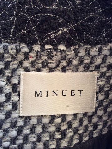 Minuet Dark Grey & Ivory Weave Wool & Alpaca Blend Jacket Size 14 - Whispers Dress Agency - Sold - 5