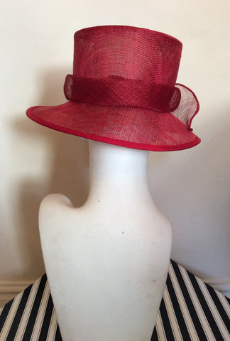 Marks & Spencer Red Bow Trim Formal Hat - Whispers Dress Agency - Sold - 2