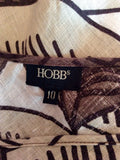Hobbs Brown & Beige Print Linen Skirt Size 10 - Whispers Dress Agency - Womens Skirts - 2