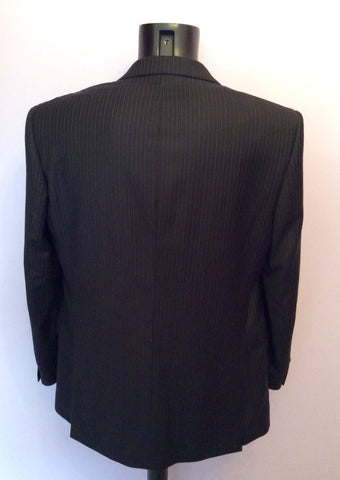 Next Black Pinstripe Wool Suit Size 42S/ 34W - Whispers Dress Agency - Mens Suits & Tailoring - 4