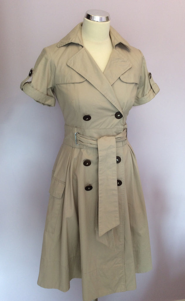 Zara Beige Cotton Double Breasted Tie Waist Coat Dress Size XS Whispers Dress Agency Zara Beige Cotton Double Breasted Tie Waist Coat Dress Size XS Whispers Dress Agency