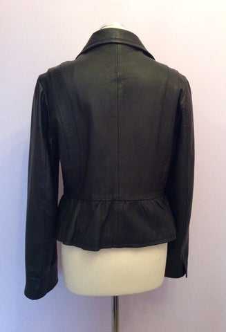 Fenn Wright Manson Black Leather Jacket Size 16 - Whispers Dress Agency - Sold - 4