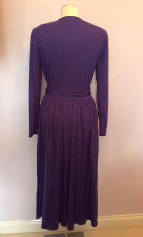 Vintage Jaeger Purple Wool Long Sleeve Dress Size 10 - Whispers Dress Agency - Sold - 4