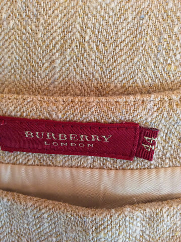 Burberry Natural / Beige Straight Skirt Size 44 UK 12 - Whispers Dress Agency - Sold - 3