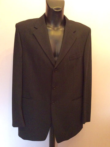 Yves Saint Laurent Black Wool Jacket Size 44L - Whispers Dress Agency - Sold - 1