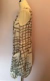 Crea Concept Grey & White Print Cotton Dress Size 42 UK 14 - Whispers Dress Agency - Sold - 2