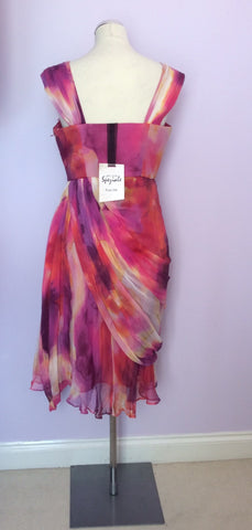 Brand New Per Una Pink & Purples Silk Dress Size 14 - Whispers Dress Agency - Sold - 3