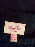 Whistles Black Silk Shift Mini Dress Size 14 - Whispers Dress Agency - Womens Dresses - 4