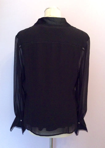 Fenn Wright Manson Black Silk Beaded Blouse Size 16 - Whispers Dress Agency - Sold - 3