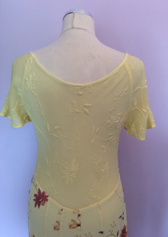 Ghost Yellow Embroidered Floral Dress Size M (UK 10/12) - Whispers Dress Agency - Sold - 4