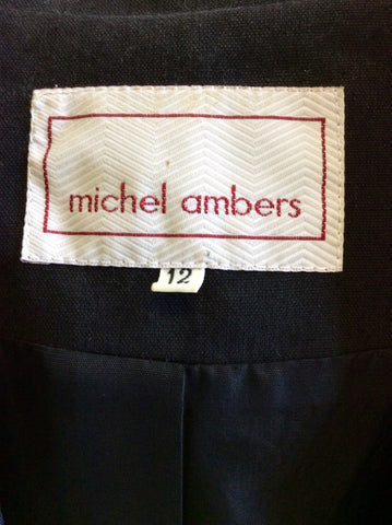 MICHEL AMBERS BLACK & WHITE JACKET, TOP & LONG WRAP SKIRT SUIT SIZE 12/14 - Whispers Dress Agency - Women suits & Tailoring - 8