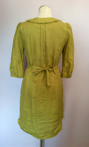 Boden Lime 3/4 Sleeve Linen Dress Size 10L - Whispers Dress Agency - Womens Dresses - 3