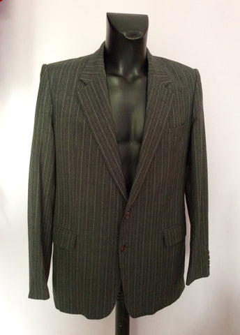Christian Dior Grey Pinstripe Wool Suit Size 42L /36W - Whispers Dress Agency - Mens Suits & Tailoring - 2