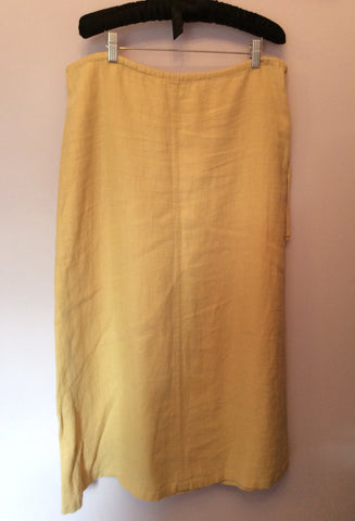 Max Mara Weekend Cream Linen Long Skirt Size 12 - Whispers Dress Agency - Sold - 1