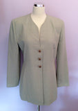 Jacques Vert Light Green Wool Blend Skirt Suit Size 12 - Whispers Dress Agency - Womens Suits & Tailoring - 2