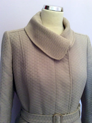 Reiss Blush / Mushroom Betsy Cotton Coat Size M - Whispers Dress Agency - Sold - 2