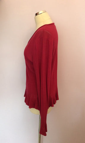 HOBBS FUSHIA PINK V NECK CARDIGAN SIZE 14 - Whispers Dress Agency - Womens Knitwear - 2