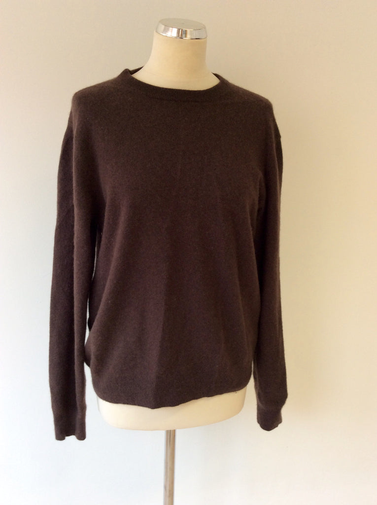 JOE FRESH BROWN CASHMERE CREW NECK JUMPER SIZE L Whispers Dress