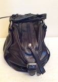 Francesco Biasia Black Leather Hand Bag - Whispers Dress Agency - Sold - 3