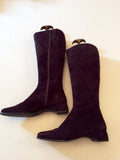 MARIA LYA DARK BROWN SUEDE BOOTS SIZE 6/39 - Whispers Dress Agency - Sold - 2