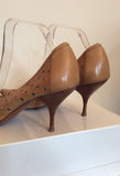 Prada Camel Leather Stiletto Heels Size 7.5/41 - Whispers Dress Agency - Sold - 5