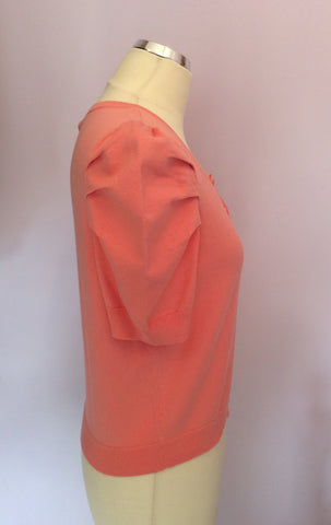 Monsoon Apricot Short Sleeve Cardigan Size 14 - Whispers Dress Agency - Sold - 2